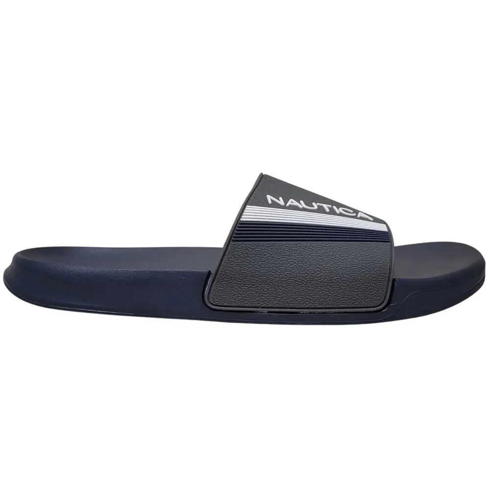 Nautica Men Norwood Summer Beach Pool Slides Size US 11M Charcoal Grey